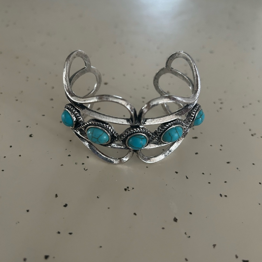 Faux Turquoise Wrist Cuff